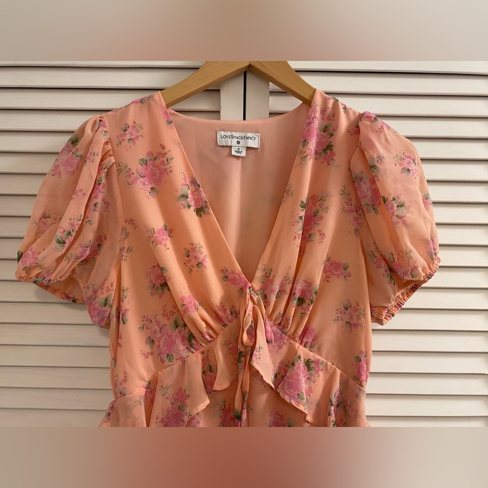 LoveShackFancy For Target Pink/Peachy Fleur Dress Size 2 - Picture 2 of 14